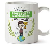 MUGFFINS Tazas para PROFESOR DE MATEMATICAS hombre - En Español - Mejor del mundo - 11 oz / 330 ml - Regalo original y divertido