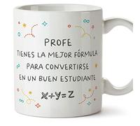 MUGFFINS Tazas para PROFESOR - En Español - Fórmula estudiante - 11 oz / 330 ml - Regalo original y divertido