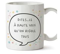 MUGFFINS Tazas para PROFESOR - En Francés - Dites-le à haute voix - 11 oz / 330 ml - Regalo original y divertido