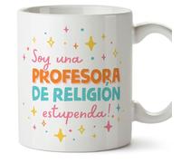 MUGFFINS Tazas para PROFESORA DE RELIGIÓN mujer - En Español - Soy estupendo! - 11 oz / 330 ml - Regalo original y divertido