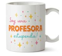 MUGFFINS Tazas para PROFESORA mujer - En Español - Soy estupendo! - 11 oz / 330 ml - Regalo original y divertido