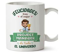 MUGFFINS Tazas para PROJECT MANAGER hombre - En Español - Mejor Universo Trofeo - 11 oz / 330 ml - Regalo original y divertido