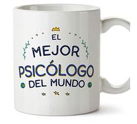 MUGFFINS Tazas para PSICÓLOGO hombre - En Español - Mejor del Mundo - 11 oz / 330 ml - Regalo original y divertido