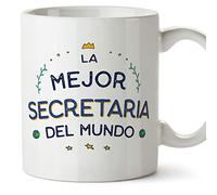 MUGFFINS Tazas para SECRETARIA mujer - En Español - Mejor del Mundo - 11 oz / 330 ml - Regalo original y divertido
