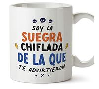 MUGFFINS Tazas para SUEGRA - En Español - Todos te advirtieron - 11 oz / 330 ml - Regalo original y divertido