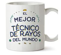 MUGFFINS Tazas para TÉCNICO DE RAYOS hombre - En Español - Mejor del Mundo - 11 oz / 330 ml - Regalo original y divertido