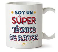 MUGFFINS Tazas para TÉCNICO DE RAYOS hombre - En Español - Soy Súper - 11 oz / 330 ml - Regalo original y divertido