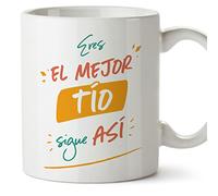 MUGFFINS Tazas para TÍO - En Español - ERES EL MEJOR SIGUE ASÍ - 11 oz - Regalo original y divertido