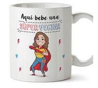 MUGFFINS Tazas para VECINA - En Español - Super Familia - 11 oz / 330 ml - Regalo original y divertido