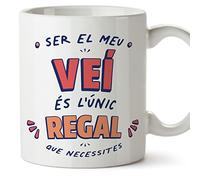 MUGFFINS Tazas para VECINO - En Catalán - Sóc l'Únic Regal que Necessites - 11 oz / 330 ml - Regalo original y divertido