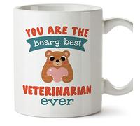 MUGFFINS Tazas para VETERINARIA - En Inglés - You Are the Beary Best - 11 oz / 330 ml - Regalo original y divertido