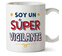 MUGFFINS Tazas para VIGILANTE hombre - En Español - Soy Súper - 11 oz / 330 ml - Regalo original y divertido