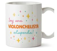 MUGFFINS Tazas para VIOLONCHELISTA mujer - En Español - Soy estupendo! - 11 oz / 330 ml - Regalo original y divertido