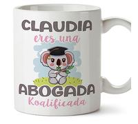 MUGFFINS Tazas Personalizadas para ABOGADA - En Español - Koalificados Personalizados - 11 oz / 330 ml - Regalo Personalizable original y divertido