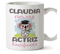 MUGFFINS Tazas Personalizadas para ACTRIZ - En Español - Koalificados Personalizados - 11 oz / 330 ml - Regalo Personalizable original y divertido