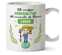 MUGFFINS Tazas Personalizadas para AGRICULTOR hombre - En Español - Eres Mejor del Mundo - 11 oz / 330 ml - Regalo Personalizable original y divertido