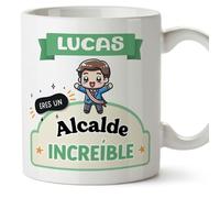 MUGFFINS Tazas Personalizadas para ALCALDE hombre - En Español - Eres increíble - Kawaii - 11 oz / 330 ml - Regalo Personalizable original y divertido