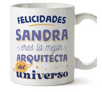 MUGFFINS Tazas Personalizadas para ARQUITECTA mujer - En Español - Mejor del universo - 11 oz / 330 ml - Regalo Personalizable original y divertido
