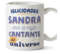 MUGFFINS Tazas Personalizadas para CANTANTE mujer - En Español - Mejor del universo - 11 oz / 330 ml - Regalo Personalizable original y divertido