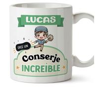 MUGFFINS Tazas Personalizadas para CONSERJE hombre - En Español - Eres increíble - Kawaii - 11 oz / 330 ml - Regalo Personalizable original y divertido