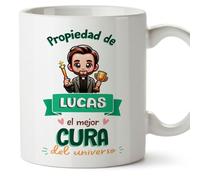 MUGFFINS Tazas Personalizadas para CURA hombre - En Español - Propiedad de - 11 oz / 330 ml - Regalo Personalizable original y divertido