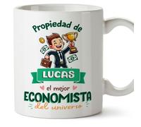 MUGFFINS Tazas Personalizadas para ECONOMISTA hombre - En Español - Propiedad de - 11 oz / 330 ml - Regalo Personalizable original y divertido