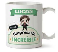 MUGFFINS Tazas Personalizadas para EMPRESARIO hombre - En Español - Eres increíble - Kawaii - 11 oz / 330 ml - Regalo Personalizable original y divertido
