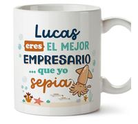 MUGFFINS Tazas Personalizadas para EMPRESARIO hombre - En Español - Mejor que yo Sepia - 11 oz / 330 ml - Regalo Personalizable original y divertido