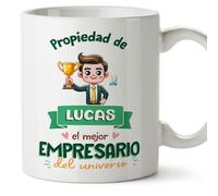 MUGFFINS Tazas Personalizadas para EMPRESARIO hombre - En Español - Propiedad de - 11 oz / 330 ml - Regalo Personalizable original y divertido