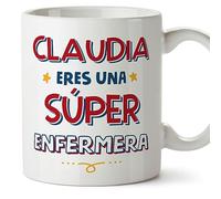 MUGFFINS Tazas Personalizadas para ENFERMERA mujer - En Español - Eres Súper - 11 oz / 330 ml - Regalo Personalizable original y divertido