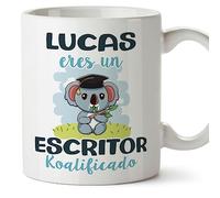 MUGFFINS Tazas Personalizadas para ESCRITOR - En Español - Koalificados Personalizados - 11 oz / 330 ml - Regalo Personalizable original y divertido
