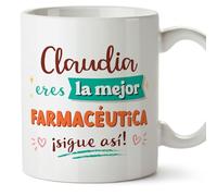 MUGFFINS Tazas Personalizadas para FARMACÉUTICA mujer - En Español - Sigue así! - 11 oz / 330 ml - Regalo Personalizable original y divertido