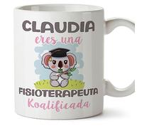 MUGFFINS Tazas Personalizadas para FISIOTERAPEUTA - En Español - Koalificados Personalizados - 11 oz / 330 ml - Regalo Personalizable original y divertido