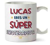 MUGFFINS Tazas Personalizadas para FISIOTERAPEUTA hombre - En Español - Eres Súper - 11 oz / 330 ml - Regalo Personalizable original y divertido