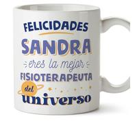 MUGFFINS Tazas Personalizadas para FISIOTERAPEUTA mujer - En Español - Mejor del universo - 11 oz / 330 ml - Regalo Personalizable original y divertido