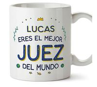 MUGFFINS Tazas Personalizadas para JUEZ hombre - En Español - Mejor del Mundo - 11 oz / 330 ml - Regalo Personalizable original y divertido