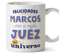 MUGFFINS Tazas Personalizadas para JUEZ hombre - En Español - Mejor del universo - 11 oz / 330 ml - Regalo Personalizable original y divertido