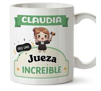 MUGFFINS Tazas Personalizadas para JUEZA mujer - En Español - Eres increíble - Kawaii - 11 oz / 330 ml - Regalo Personalizable original y divertido