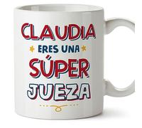 MUGFFINS Tazas Personalizadas para JUEZA mujer - En Español - Eres Súper - 11 oz / 330 ml - Regalo Personalizable original y divertido