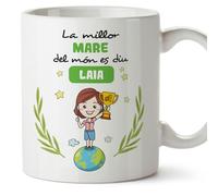 MUGFFINS Tazas Personalizadas para MADRE/MAMÁ - En Catalán - Ets el millor del món - 11 oz / 330 ml - Regalo personalizable original y divertido