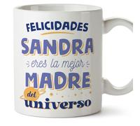 MUGFFINS Tazas Personalizadas para MADRE/MAMÁ - En Español - Mejor del universo - 11 oz / 330 ml - Regalo personalizable original y divertido