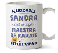 MUGFFINS Tazas Personalizadas para MAESTRA DE KARATE mujer - En Español - Mejor del universo - 11 oz / 330 ml - Regalo Personalizable original y divertido