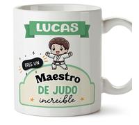 MUGFFINS Tazas Personalizadas para MAESTRO DE JUDO hombre - En Español - Eres increíble - Kawaii - 11 oz / 330 ml - Regalo Personalizable original y divertido