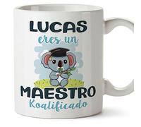 MUGFFINS Tazas Personalizadas para MAESTRO - En Español - Koalificados Personalizados - 11 oz / 330 ml - Regalo Personalizable original y divertido