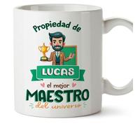 MUGFFINS Tazas Personalizadas para MAESTRO hombre - En Español - Propiedad de - 11 oz / 330 ml - Regalo Personalizable original y divertido