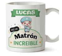 MUGFFINS Tazas Personalizadas para MATRONA hombre - En Español - Eres increíble - Kawaii - 11 oz / 330 ml - Regalo Personalizable original y divertido