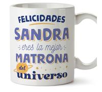 MUGFFINS Tazas Personalizadas para MATRONA mujer - En Español - Mejor del universo - 11 oz / 330 ml - Regalo Personalizable original y divertido