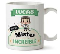 MUGFFINS Tazas Personalizadas para MÍSTER hombre - En Español - Eres increíble - Kawaii - 11 oz / 330 ml - Regalo Personalizable original y divertido