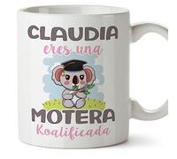 MUGFFINS Tazas Personalizadas para MOTERA - En Español - Koalificados Personalizados - 11 oz / 330 ml - Regalo Personalizable original y divertido