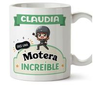 MUGFFINS Tazas Personalizadas para MOTERA mujer - En Español - Eres increíble - Kawaii - 11 oz / 330 ml - Regalo Personalizable original y divertido